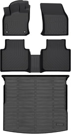 HAFIDI® Floor Mats & Cargo Liner Set Fit for 2023 2024 2025 Kia NIRO PHEV (Plug-in Hybrid) All Weather Protection TPE Anti-Slip Automotive Full Set Floor Liners Custom NIRO PHEV Accessories - Black
