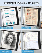 KTRIO 500 Pack Sheet Protectors 8.5 x 11 inch, Clear Page Protector for 3 Ring Binder, Plastic Sleeves for Binders, Top Loading Paper Sheets Document Sleeve Letter Size, Office & Home