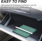 Cacturism Car Registration and Insurance Holder, Vehicle Glove Box Car Organizer Men Women Wallet Accessories Case for Cards, Essential Document, Driver License, Dark Green