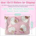 Christmas 10x13 Poly Mailers – Christmas Santas – Waterproof, Tear-Resistant Shipping Bags with Adhesive Seal – 100 Pack – Package Mint