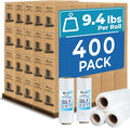 Rosmonde 400 Pack Bulk Plastic Wrap for Moving, Heavy 9.4 Lbs Rolls, 18" x 1500 ft Shrink Wrap for Daily Bulk Wrapping, 80 Gauge, Shrink Wrap Rolls for Storage Solutions, Bulk Stretch Wrap for Moving