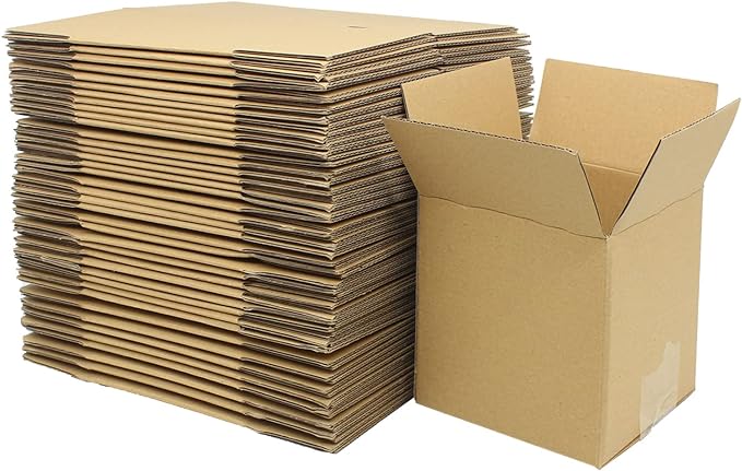 40 Pack Small Shipping Box 4x4x4 inch, Corrugated Cardboard Mailer Shipping Boxes for Small Business Packing Mailing