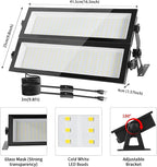 FastDeng 2 Pack LED Shop Lights, 150W 18000lm 5000K Daylight LED Garage Light, IP66 Waterproof Outdoor Flood Light with US Plug 10FT Cord and Switch for Workshop Yard Factory Warehouse
