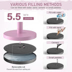 kaiyomi 8Pcs Stanchions with Pink Velvet Ropes Set, 5 Feet Velvet Ropes and Posts Poles for Red Carpet Party Decoration and 360° Photo Booth (Pink)