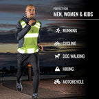 Mesh Reflective Vest with Inside Pocket - High Visibility Reflective Running Safety Vest Straps for Men Women & Kids