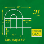Decorative White Garden Fence Border 18in X50ft Outdoor Metal Wire Garden Fencing Flower Bed Folding Fences Panel Patio Edging Landscape for Yard