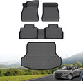 Hutisya-Floor Mats & Cargo Liner Set Fit for Nissan Sentra & Nissan Sentra S/SV/SR 2020-2025 All Weather Protection Anti-Slip & Durable TPE Full Set Liners Automotive Accessories-Black