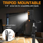 EverBrite COB Rechargeable Folding Work Light, 7 Lighting Modes, 1200 Lumens LED with 180° Adjustable Stand and Hanging Hook, Magnetic Base for Car Repair, Camping, Emergency, Job Site
