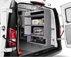 P-SH-Tote Shelf Kit for Van Shelving Storage, 3 Plastic Storage Box w/ 1 set Organizer Holder for Small Parts, Screws and Hardwares