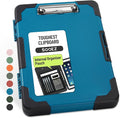 Sooez Toughest Clipboard with Storage, Internal Pen Pouch Included, Letter/ A4 Size, Shockproof Heavy Duty Plastic Clip Boards 8.5x11”, High Capacity Clipboards Box Case for Contractor Trucker Driver