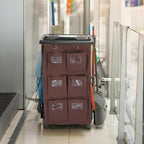 Generic High Capacity Janitorial Cart Bag with Rectangular Cleaning Cart Replacement Organizer for Hotel Housekeeping Hanging Garbage Bag