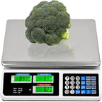 C-CHAIN 88LB Digital Price Scale Electronic Price Computing Scale LCD Digital Commercial Food Meat Weight Scale, Upgraded Version