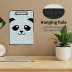 A4 Clipboards,Heavy Duty Waterproof Nursing Plastic Folder Clipboard with Storage Clip Boards,File Folder Storage Box Clipboard Case for Teacher,Doctor,Offices,Funny Panda