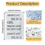 100-Pack 5Gram Silica Gel Packets - Desiccant Packs for Storage, Moisture Absorbers for Electronic Products, Jewelry, Cameras, Clothes, Books, Iron Tools, Precision Instruments