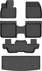 HAFIDI® Floor Mats & Cargo Liner Set Fit for 2025 Vinfast VF9 6 Seats All Weather Protection TPE Anti-Slip Automotive Full Set Floor Liners Custom Accessories - Black