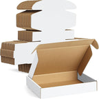 Famagic 30 Pack 11x8x2 Inch Small Shipping Boxes White Corrugated Cardboard Boxes Mailer for Small Business, Mailing Boxes for Packaging Bulk