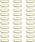LGEGE 30 Pcs Card Holder Drawer Pull Office Library File Drawer Tag Carbinet Shelves Drawer Name Lable Holder(Color Gold)