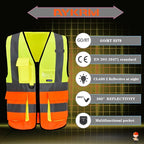 A-SAFETY High Visibility Reflective Safety Vest Customize Logo (XS-8XL)