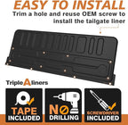 TripleAliners Tailgate Mat Compatible with Toyota Tundra 2007-2021 Accessories Truck Tailgate Liner Bed Cover All-Weather Protector Cargo Cover Custom Fit for Tundra 2007-2021(Not Fit Drop-in Liners)
