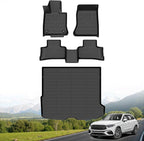 Hutisya-Floor Mats & Cargo Liner Set Fit for Mercedes Benz GLC/GLC 300 / GLC 350e / GLC 43 AMG 2023-2026 All Weather Protection Anti-Slip & Durable TPE Full Set Liners Automotive Accessories-Black