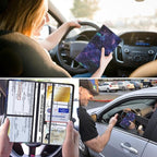 2 Ppack Leather Car Registration and Insurance Card Holder, Car Document Holder for Cards License with Magnetic Shut(Purple)
