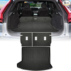 Cargo Liners Backrest Mat for Cadillac XT4 Accessories 2019-2025 with Hook&Loop Rear Trunk Mat Rear Seat Back Cover Protector All Weather Anti-Slip Split Dog Liner 3 PCS