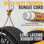Premium Bungee Cords Heavy Duty - 22 pcs Bungee Cords with Hooks in A Storage Bag Includes 10", 18", 24", 30", 36", 48" Bungie Cord Bundle