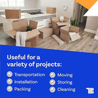 Multi-Surface Protection Film, 6 inch x 100' Roll, Removable Surface Protection Film for Plastic, Metal, Counters, Floors, and Appliances, Clear Self Adhesive Multi-Use Protective Tape