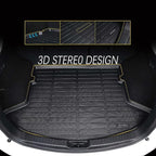 KELCSEECS® Floor Mats & Cargo Liner Custom for Kia Forte 2024 2023 2022 2021 2020 2019,All Weather Protection TPE Floor Liners Front& Rear Row Full Set Kia Forte Accessories Black