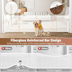 120" Retractable Baby Gate Extra Wide, 41" Tall Retractable Dog Gate for Stairs, Doorways, Decks, Mesh Gate Long Child Gate Pet Gate for Indoor, Outdoor, with Reinforced Mesh Rods, Dual Locks