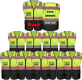 Safety Vest Reflective High Visibility with 5 Pockets ＆Zipper Class 2 Adult Unisex Construction Security Workwear