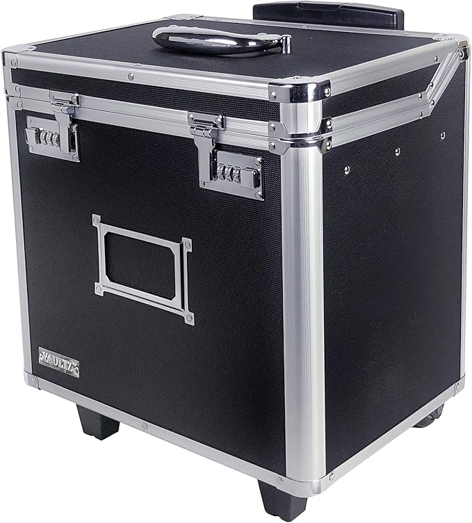 Vaultz Locking Mobile Business Case, Letter Size, 11 x 14.75 x 13.75 Inches, Black (VZ00348)