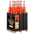 Xpose Safety 36 Inch Orange Traffic Cones Heavy Duty 15lb 6" & 4" Collar - Bulk Half Pallet 72 Pack - Multipurpose PVC Plastic Safety Cone Parking, Soccer, Caution & Construction - DOT Approved