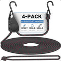 Fondwell 1/4" Tie Downs Ratchet Straps: 4-Pack Rope Hangers with Protective Soft Loops - Secure Tie Down Ratcheting for Transport