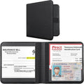 CoBak Car Registration and Insurance Holder - Small and Lightweight Vehicle Glove Box Car Organizer, Auto Truck Comparment Accessories Case for Essential Document, Driver License (Rhombus Black)