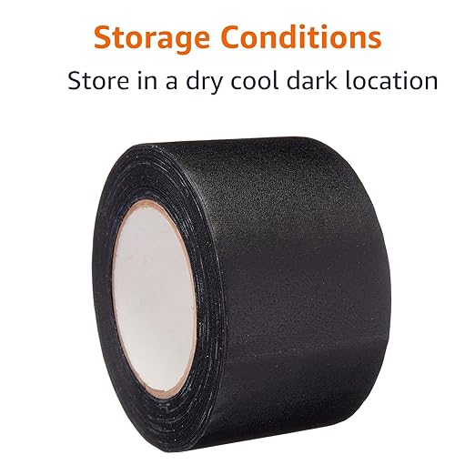 Amazon Basics No Residue, Non-Reflective Gaffers Tape - 3 inch x 90 feet, Black