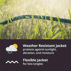 Outdoor Extension Cord Waterproof 100 FT, Green 14/3 SJTW Heavy Duty, Flexible 100% Copper 3 Prong Extension Cord for Lawn, Garage,UL Listed