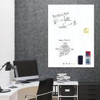 Magnetic Whiteboard Contact Paper, 24" x 39" Stick on Magnetic Dry Erase White Board Sticker on Wall, Easy to Write for Drawing, School, Office, Kitchen Fridge