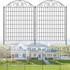 SUNLAX 10 Panels Garden Fence 24ft(L) x 40in(H) Fencing Tall for Yard Dog Pet Fence No Dig Temporary Fence Barrier for Outdoor Patio Without Gate