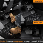 Binmotor-Floor Mats and Cargo Liner Set for 2024 2025 Mazda CX90/CX-90 PHEV，Fit 8 Passengers， All Weather Protection TPE Anti-Slip Automotive Full Set Floor Liners Custom CX 90 Accessories - Black