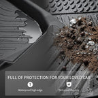 KELCSEECS® Floor Mats Custom Fit for Hyundai Elantra 2026 2025 2024 2023 2022 2021& Elantra N All Weather Protection TPE Heavy Automotive Floor Liners 1st & 2nd Row Full Set Accessories, Black