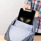 Clipboard with Storage,Heavy Duty Plastic Storage Clipboard with Low Profile Clip,Teacher Must Haves,Office Supplies,Black Cat Eyes