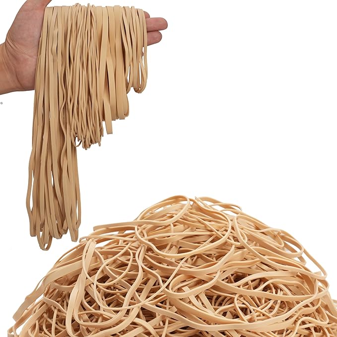 Rubber Bands Assorted Sizes 0.5lbs Large Rubber Bands Heavy Duty Big Elastic Bands for Office Supplies 4 sizes size#69,size#117A,size#12in,size(4-4/5" x 1/8")