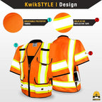 KwikSafety - Charlotte, NC - GODFATHER Safety Vest [CUSHIONED COLLAR + TABLET POCKET] ANSI OSHA