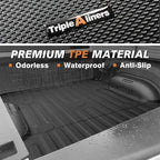 TripleAliners Truck Bed Mat Compatible with 2002-2018 Dodge RAM 1500 & 2002-2025 Ram 2500/3500 & Ram 1500 Classic 2019-2024 Accessories 6'4" Custom Fit All Weather Protection TPE Heavy Duty Bed Liners