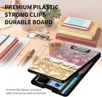 A4 Clipboards,Heavy Duty Waterproof Nursing Plastic Folder Clipboard with Storage Clip Boards,File Folder Storage Box Clipboard Case for Teacher,Doctor,Offices,Christian Bible Psalm 46-5
