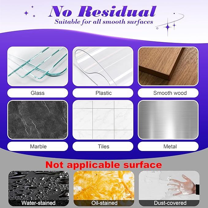 252pcs Car Easy-Pull Sticky Putty Clear Double Sided Removable, No Residue Glue Adhesive Double Sided Tape for Car, Walls, Holiday Decor, Balloons, Posters, Crafts & Classroom Decor, 3 Sizes