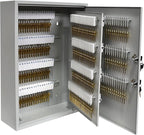 BankSupplies STEELMASTER 320 Key Cabinet - Dual Lock Control Key Box - Welded 22 Gauge Steel Construction - Scratch Resistant - Write-On Key Tags for Easy Identification