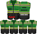 Safety Vest Reflective High Visibility with 5 Pockets ＆Zipper Class 2 Adult Unisex Construction Security Workwear