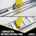 US Cargo Control E-Track Cam Buckle Straps (2-Pack), 2 Inch x 12 Foot E Track Straps with Cam Buckle and Spring E-Fittings, 2,500 LBS Break Strength, Easy-to-Use Tiedowns in Vans and Trailers